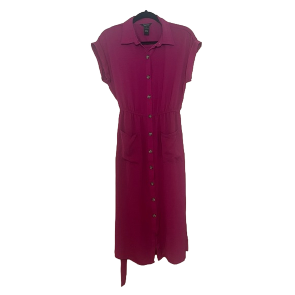 Millennium button up, tie dress - Picture 1 of 8